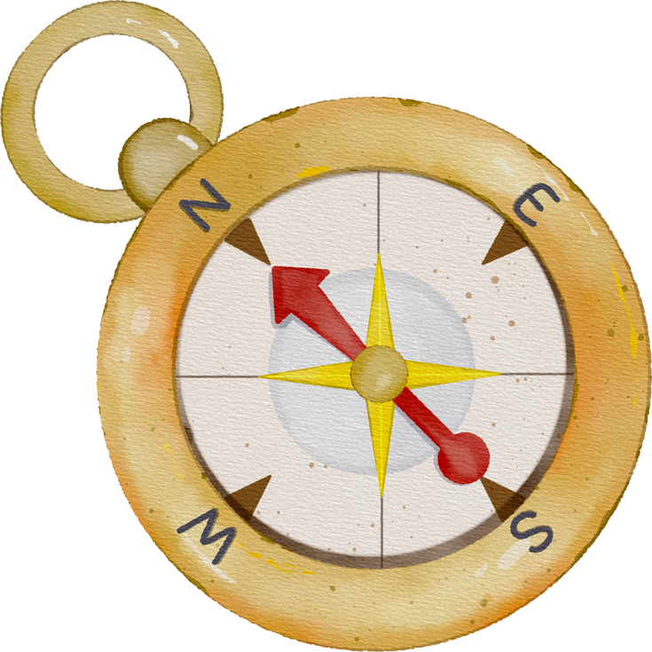 Pirate Compass Watercolor