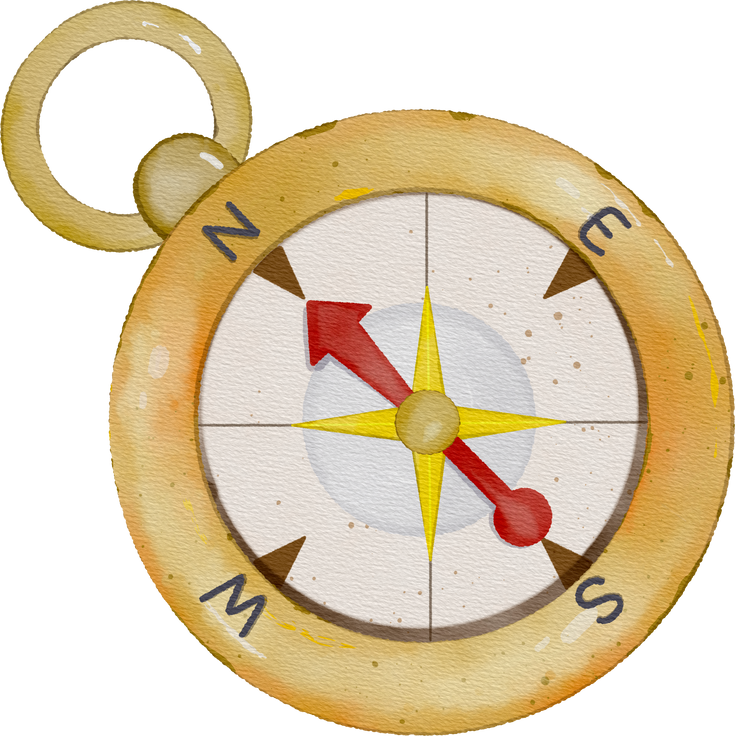 Pirate Compass Watercolor